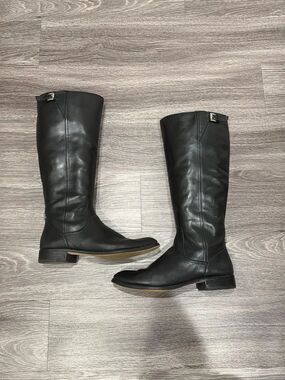 Coach Mirriam Tall knee high riding tall boots in Black leather size 8.5